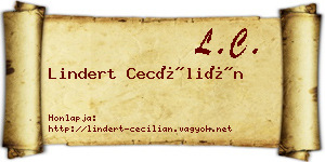 Lindert Cecílián névjegykártya